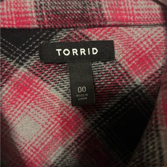 Torrid Women's Pink and Black Checkered Utility Jacket - Picture 2 of 3